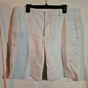 Nike Dri-Fit Flex Men's Golf Shorts White And Gray Striped Size 36